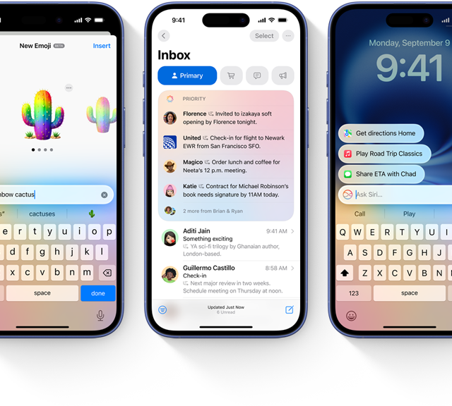 Mogelijkheden van Apple Intelligence met Genmoji, samenvatting en Typ Vragen aan Siri op iPhone 16