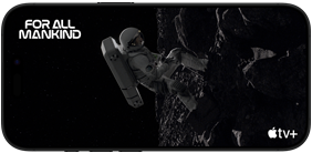 iPhone 16 Pro met een scène uit ‘Red Moon: Episode 1' van de Apple TV+-serie ‘For All Mankind'