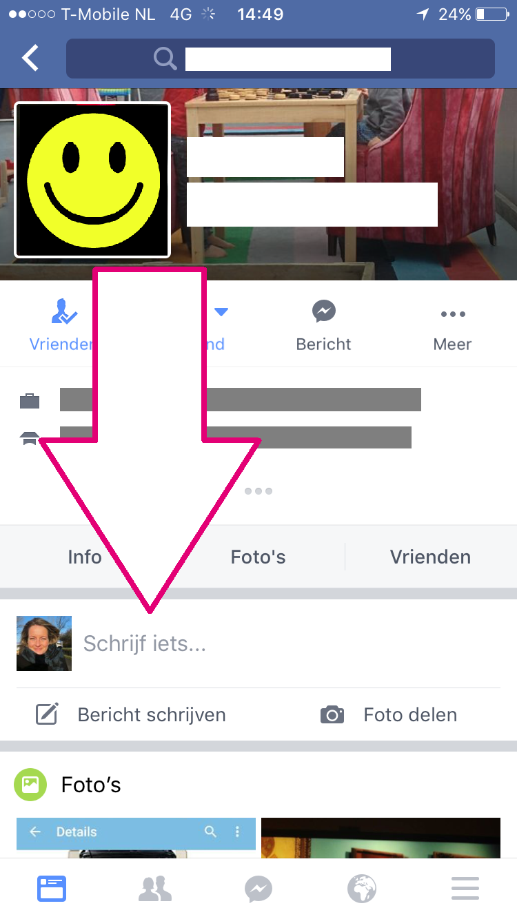 tijdlijn vriend iphone2