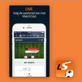 voetbal app LiveScore tele2
