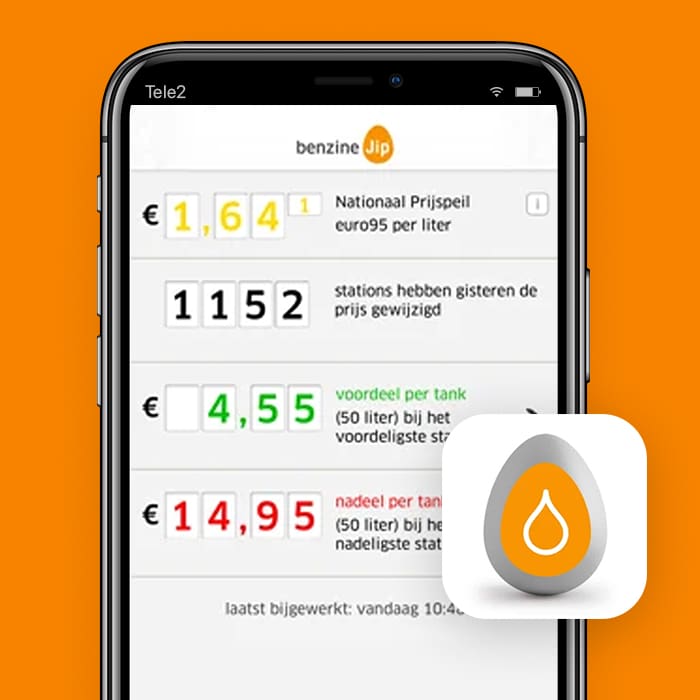 goedkoop tanken app Benzine-Jip