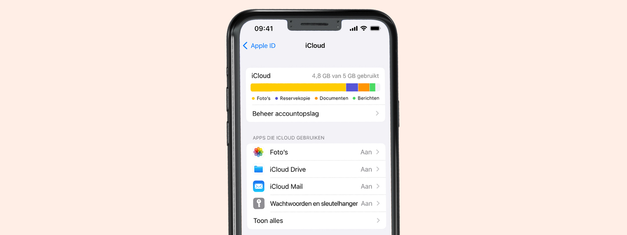 icloud opslag vol tips