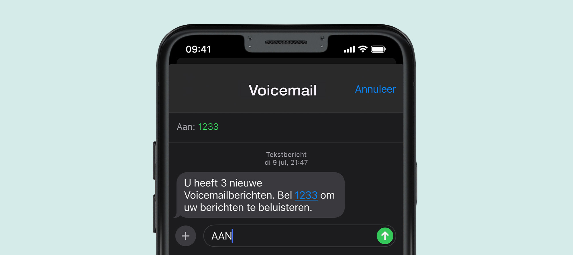 voicemail instellen